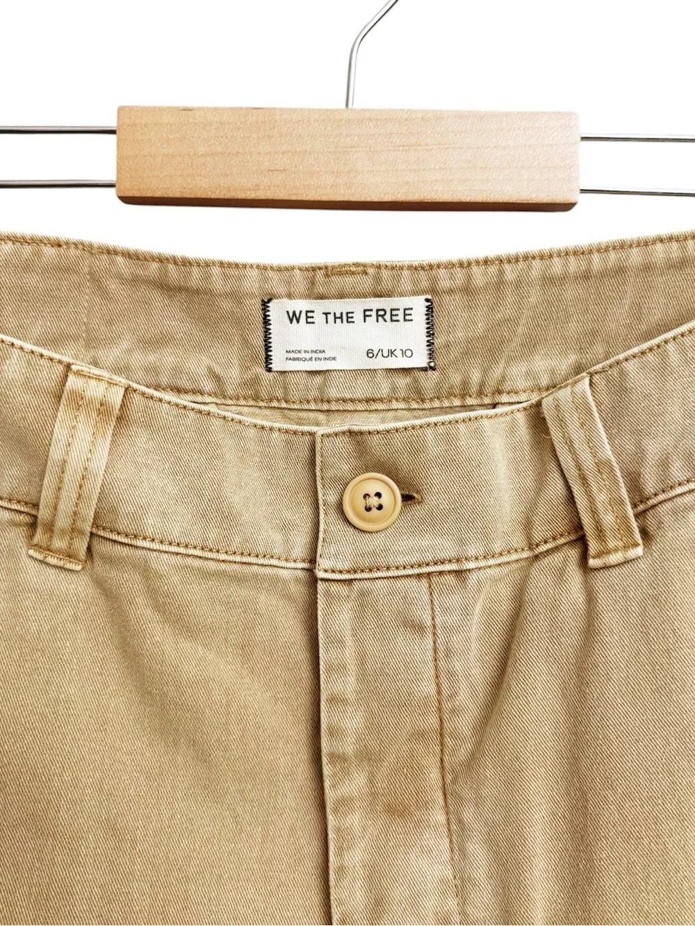 Free People Lay Down Chino Barrel Leg Trouser Pants